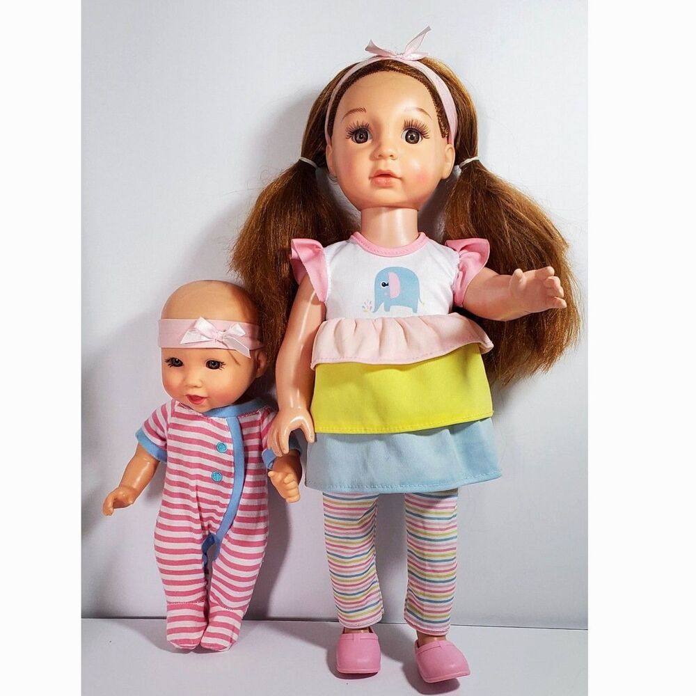 Sweet Sisters Talking Dolls Little Darlings Big Sister 18 In Little Sis 12 In